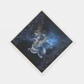 Musiksaxophon mit Oktopus Serviette (Ecke)