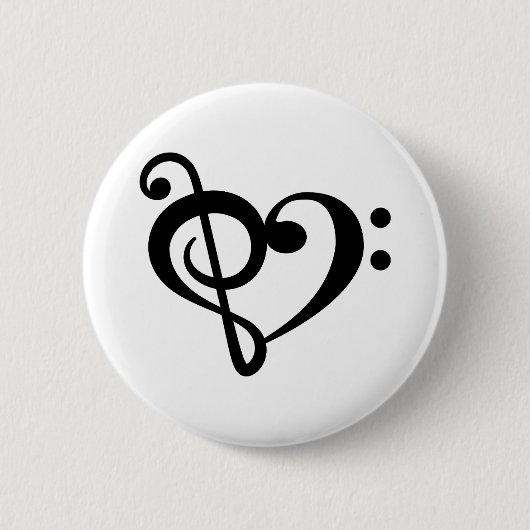 Musikschlüssel Liebe Herz Button (Vorderseite)