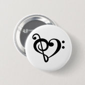 Musikschlüssel Liebe Herz Button (Vorne & Hinten)
