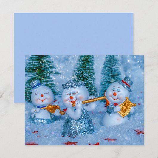 Musikschneemenschen Postkarte (Vorne/Hinten)