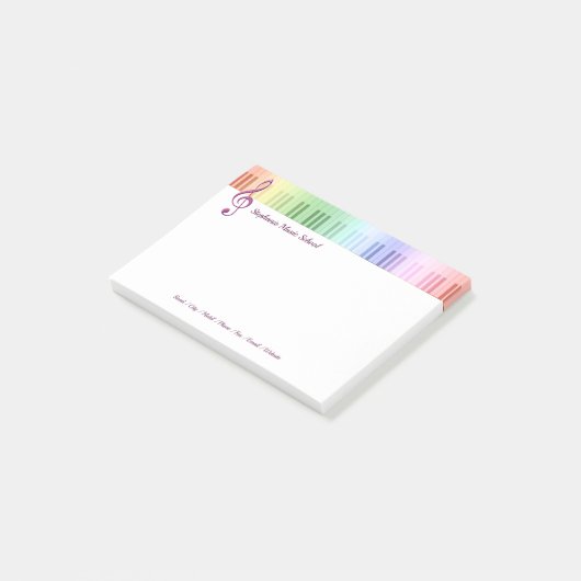 Musikschule Post-it Klebezettel (angewinkelt)