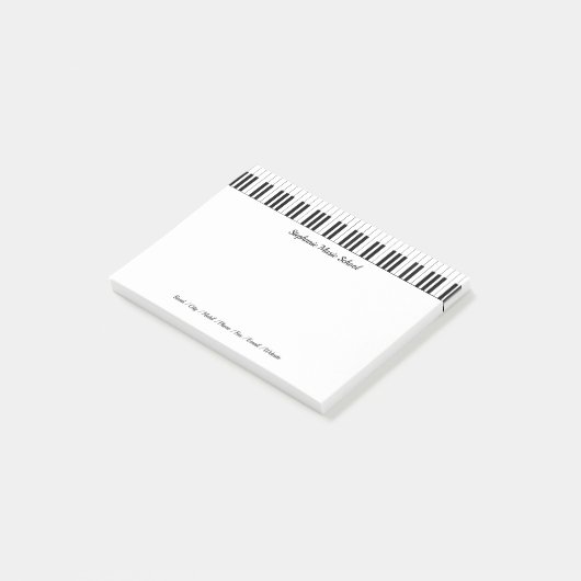 Musikschule Post-it Klebezettel (angewinkelt)