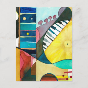 Musikserie - Gitarrenspuren Postkarte