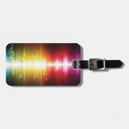 Musikspektrum Soundwave Vibrann Audio Visualizer Gepäckanhänger (Vorderseite horizontal)