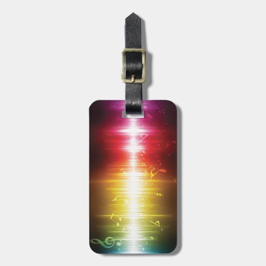 Musikspektrum Soundwave Vibrann Audio Visualizer Gepäckanhänger (Vorderseite vertikal)