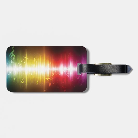 Musikspektrum Soundwave Vibrann Audio Visualizer Gepäckanhänger (Rückseite horizontal)