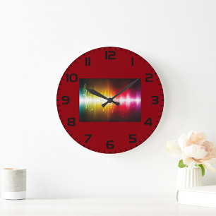 Musikspektrum Soundwave Vibrann Audio Visualizer Große Wanduhr