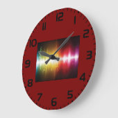 Musikspektrum Soundwave Vibrann Audio Visualizer Große Wanduhr (Winkel)