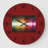 Musikspektrum Soundwave Vibrann Audio Visualizer Große Wanduhr (Vorderseite)