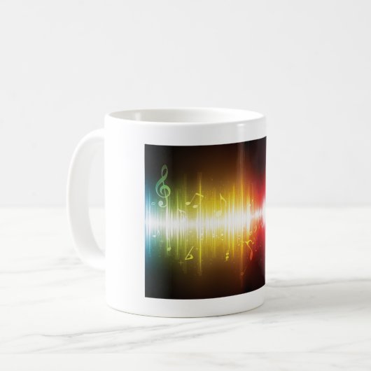Musikspektrum Soundwave Vibrann Audio Visualizer Kaffeetasse (Vorderseite Links)