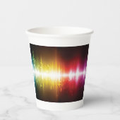 Musikspektrum Soundwave Vibrann Audio Visualizer Pappbecher (Vorderseite)