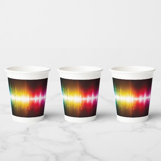 Musikspektrum Soundwave Vibrann Audio Visualizer Pappbecher
