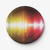 Musikspektrum Soundwave Vibrann Audio Visualizer Pappteller (Vorderseite)