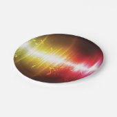 Musikspektrum Soundwave Vibrann Audio Visualizer Pappteller (Schrägansicht)