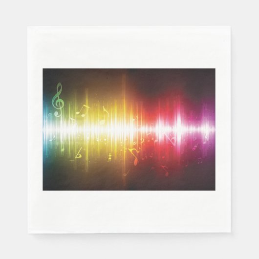 Musikspektrum Soundwave Vibrann Audio Visualizer Serviette (Vorderseite)