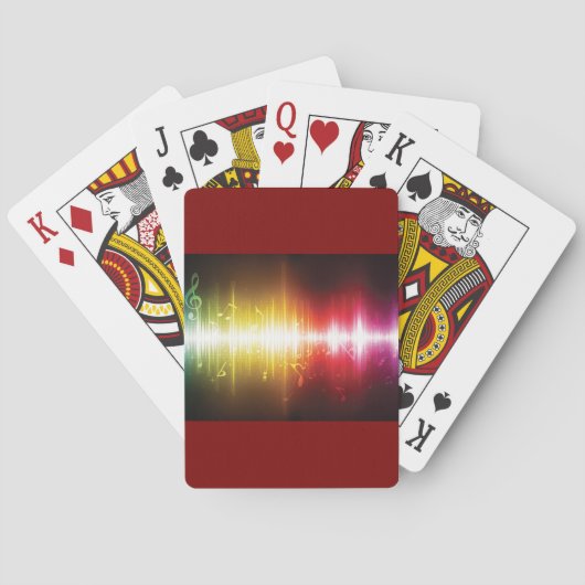 Musikspektrum Soundwave Vibrann Audio Visualizer Spielkarten (Rückseite)