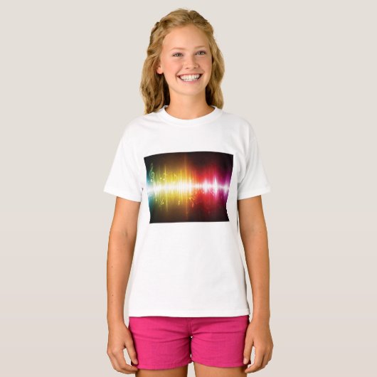 Musikspektrum Soundwave Vibrann Audio Visualizer T-Shirt (Vorne ganz)