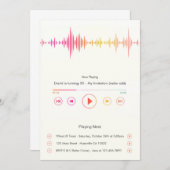 Musikspieler - Einladung zum Geburtstag (Vorne/Hinten)