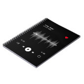 Musikspielerkünstler und Song Personalisiert Notizblock (Linke Seite)