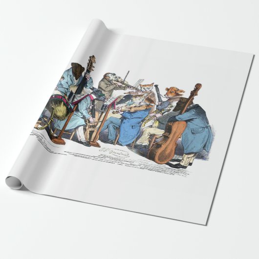 MUSIKSPRACHE TIERLANDWIRTSCHAFT ORCHESTER Geburtst Geschenkpapier (Ungerollt)