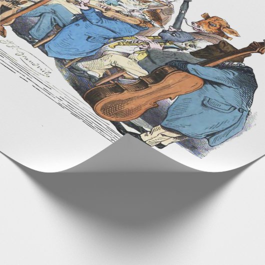 MUSIKSPRACHE TIERLANDWIRTSCHAFT ORCHESTER Geburtst Geschenkpapier (Ecke)