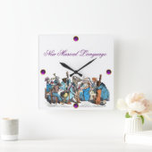 MUSIKSPRACHE TIERLANDWIRTSCHAFT QUADRATISCHE WANDUHR (Zuhause)