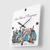 MUSIKSPRACHE TIERLANDWIRTSCHAFT QUADRATISCHE WANDUHR (Winkel)