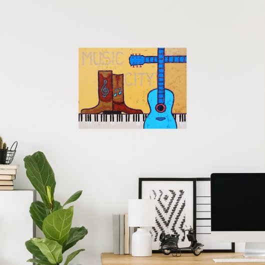 Musikstädteplakat Poster (Heimbüro)