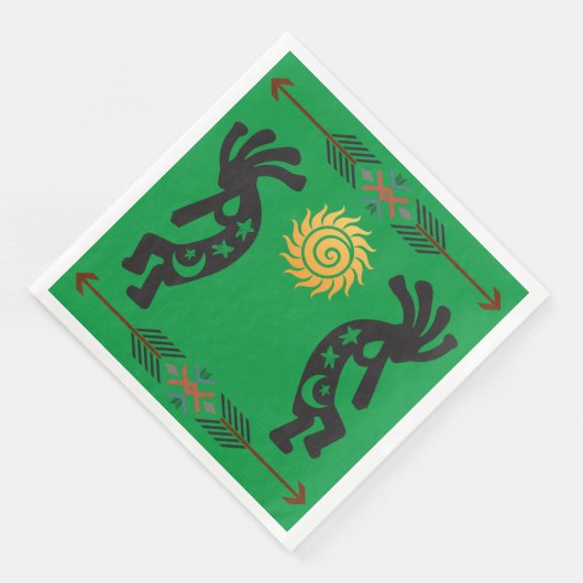 Musikstars & Moon Kokopelli Napkins Serviette (Ecke)