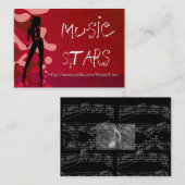 Musikstars Visitenkarte (Vorne/Hinten)