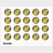 Musiksticker Runder Aufkleber (Blatt)