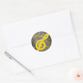 Musiksticker Runder Aufkleber (Umschlag)