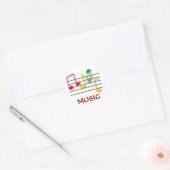 Musiksticker Runder Aufkleber (Umschlag)