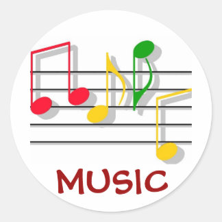 Musiksticker Runder Aufkleber