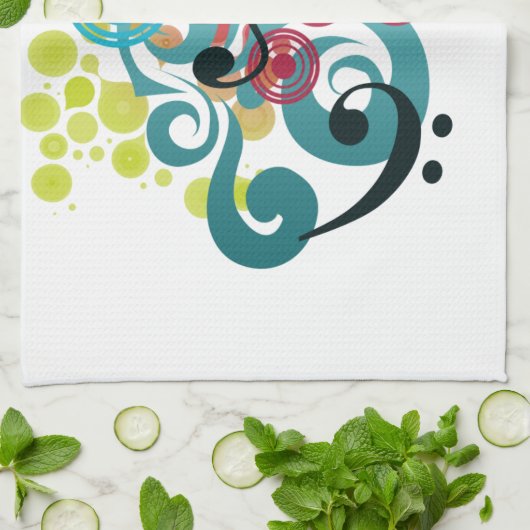 Musikstrudelküchen-Teetuch Geschirrtuch (Gefaltet)