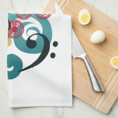 Musikstrudelküchen-Teetuch Geschirrtuch (Viertel Falte)