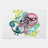 Musikstrudelküchen-Teetuch Geschirrtuch (Horizontal)