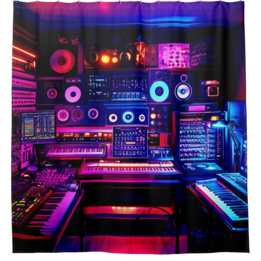 Musikstudio Duschvorhang (Vorderseite)