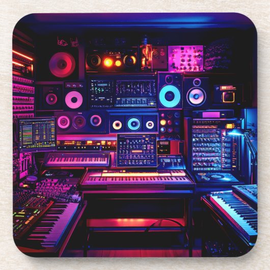Musikstudio Getränkeuntersetzer (Vorderseite)