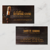 Musikstudio Mikrofon-Visitenkarte Visitenkarte (Vorne/Hinten)