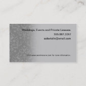 Musikstudio Treble Clef Musikerlehrer Visitenkarte (Rückseite)