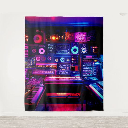Musikstudio Wandteppich (Vorderseite)
