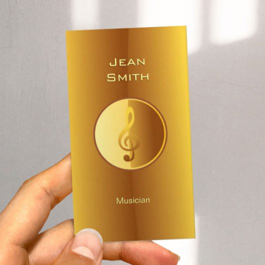 Musiksymbol Moderner Goldener Musiker Visitenkarte
