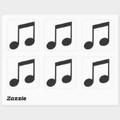 Musiksymbol Quadratischer Aufkleber (Blatt)