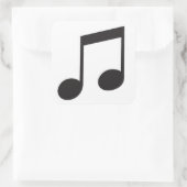 Musiksymbol Quadratischer Aufkleber (Tasche)