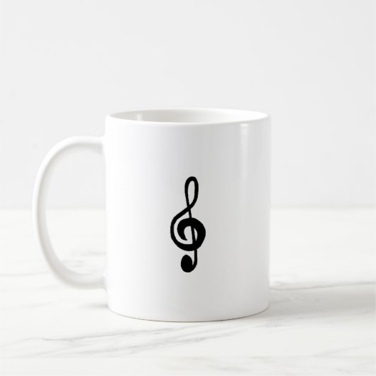 Musiksymbol Treble Clef Simple Musical Kaffeetasse (Links)