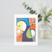Musiksymboldesign Postkarte (Stehend Vorderseite)