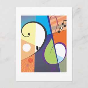 Musiksymboldesign Postkarte