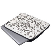 Musiksymbole Laptopschutzhülle (Vorne Knopf)