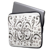 Musiksymbole Laptopschutzhülle (Vorderseite Links)